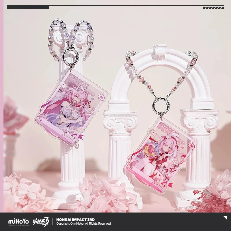 Official miHoYo Honkai Impact 3 Licensed Anime “Love Squared” Series Elysia Character Merchandise Acrylic Keychain Decoration