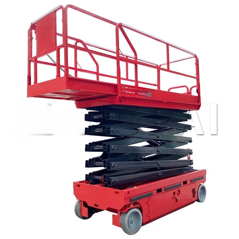 Electric hydraulic 16-meter climbing car full self-propelled scissor lift scissor type