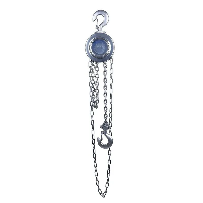 304 Stainless Steel Manual Chain Hoist Round Anti Corrosion Light Lifting Tackle For Moist And Corrosive Working Environment