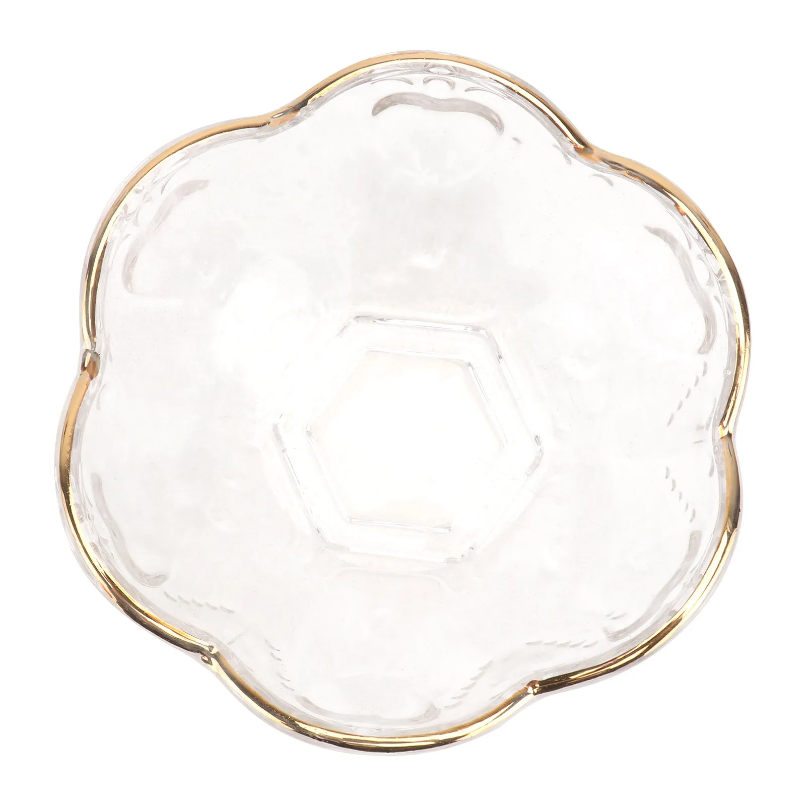 

1Pcs Transparent Glass Bowl with Gold Trim Salad Serving Bowl for Party Wedding Home Restaurant Use Multi Functional Kitchen