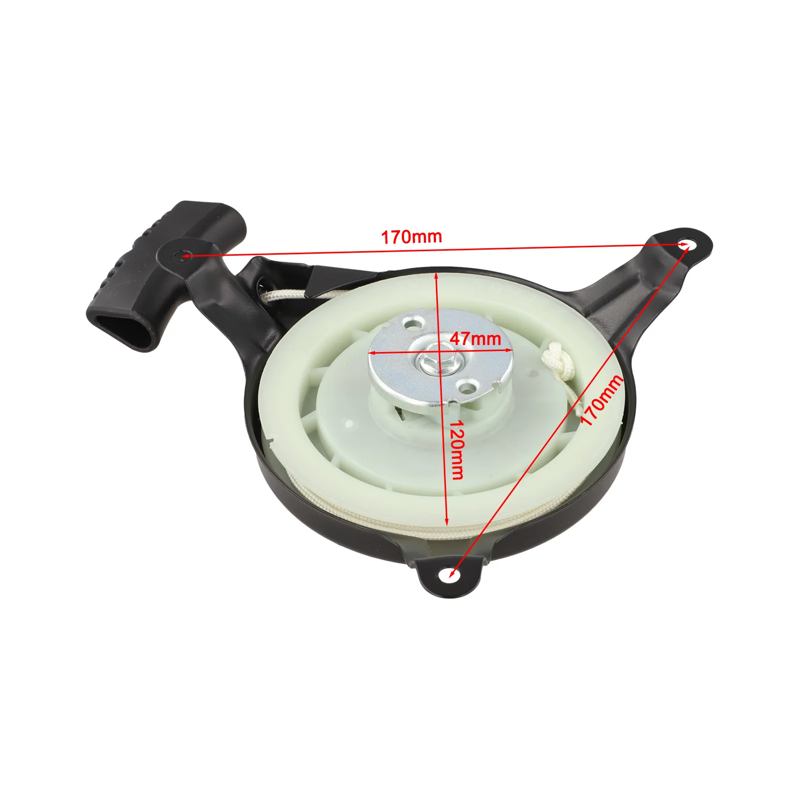 Recoil Starter Unit for GC PM 46 S for Lawn Mower Engine Designed for Direct Installation Without Modification or Adaptation