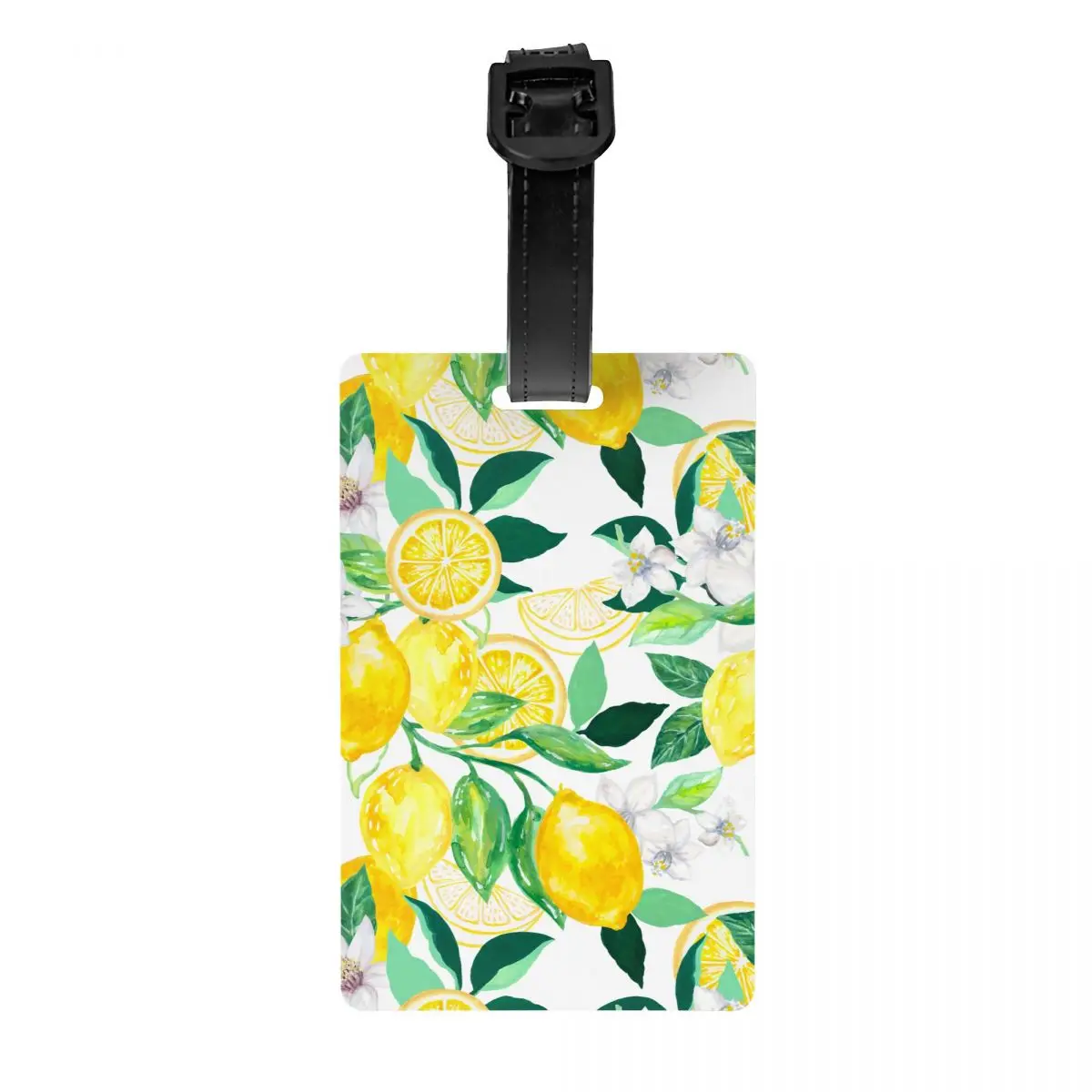 Citrus Lemons Tree Foliage Blossom And Leaf Luggage Tags for Suitcases Privacy Cover ID Label