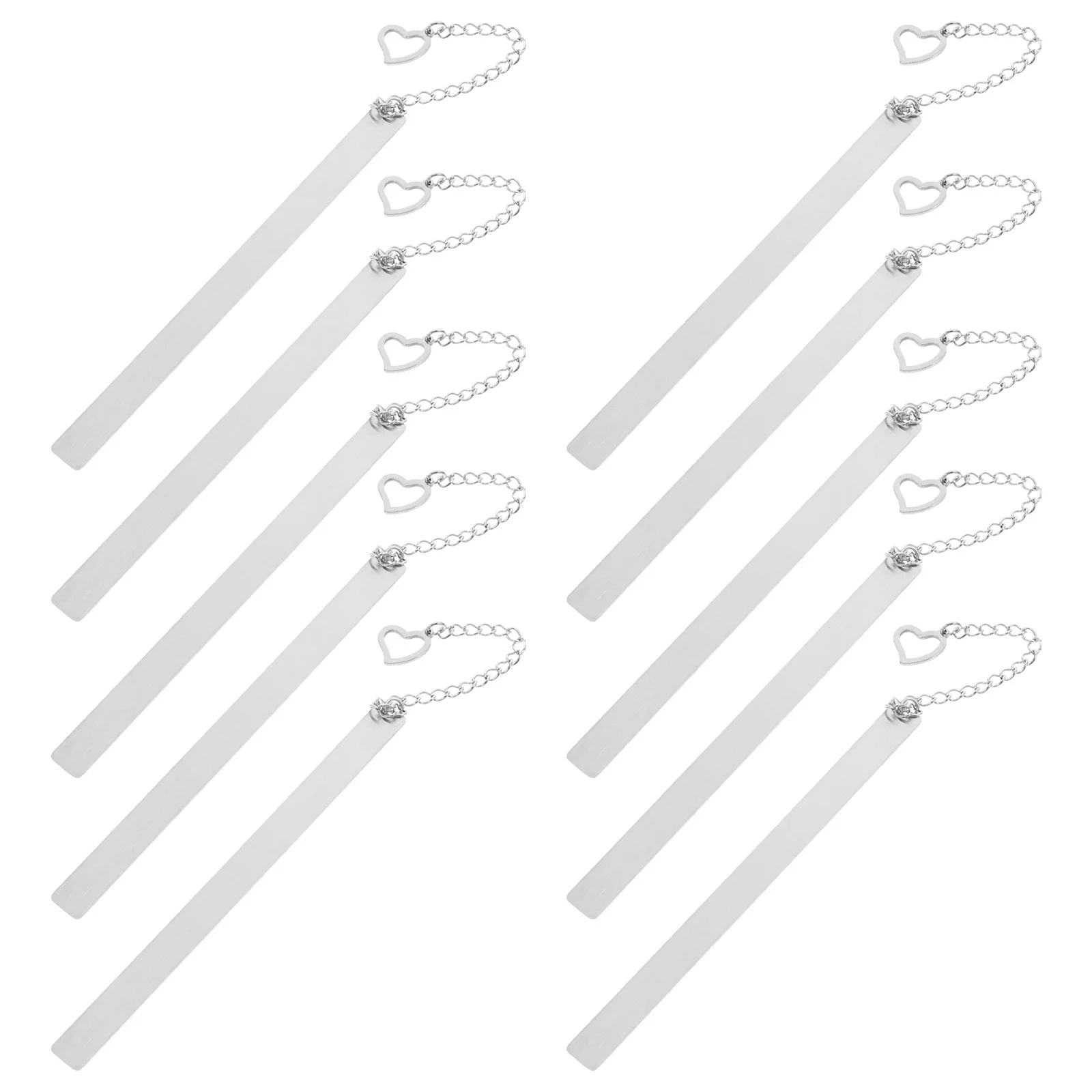 10 قطعة من الإشارات المرجعية المصنوعة من الفولاذ المقاوم للصدأ على شكل قلب للنساء والرجال والطلاب والمراهقين والقراء والمعلمين وعشاق الكتب والهدايا المزخرفة