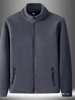 

Men's Fce Lined Thiened Stand Collar Jaet Autumn Winter Warm Faion Urban Sle Polyester Fiber Long Sve Zipper Cl...