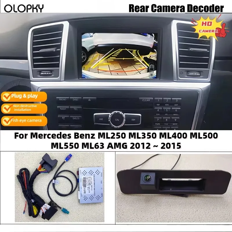 For Mercedes Benz ML 250 ML350 ML400 ML500 ML550 ML63 2012~2015 OEM Screen Plug and Play Install Front Rear View Reverse Camera