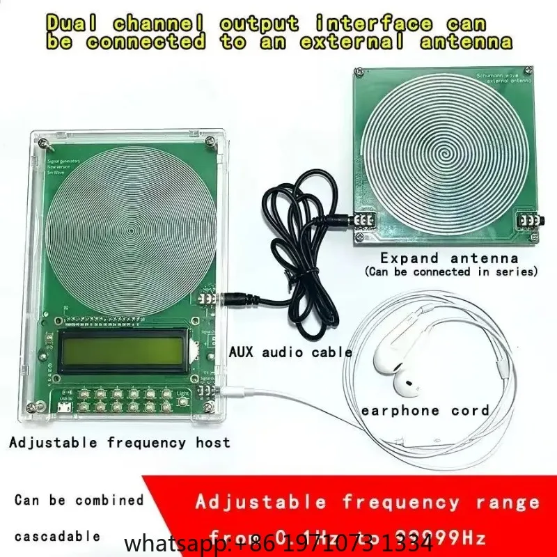 7.83HZ Schumann Signal Generator 0.1Hz-99999Hz Adjustable Frequency Can Be Connected External Antenna Board Micro USB Inter