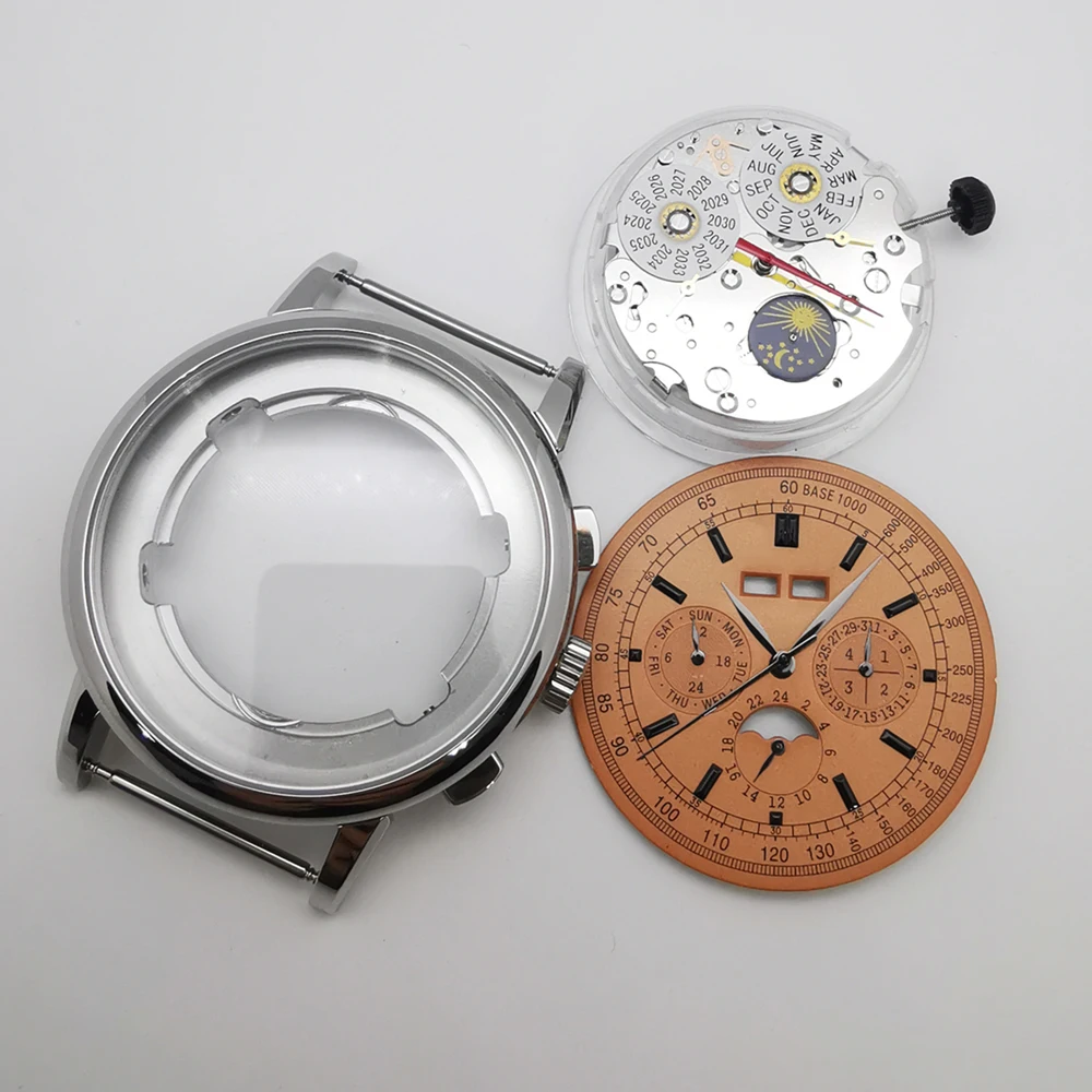 42-mm-Herrenuhrengehäuse + Zifferblatt + Zeiger + automatisches Uhrwerk ST1655