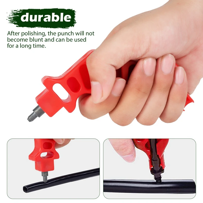 2Pcs Garden 4Mm Grip Hole Puncher Irrigation Hose Punch For Dripper Inserting 16/20/25Mm PE Pipe Opening Hole Hand Tools Kit