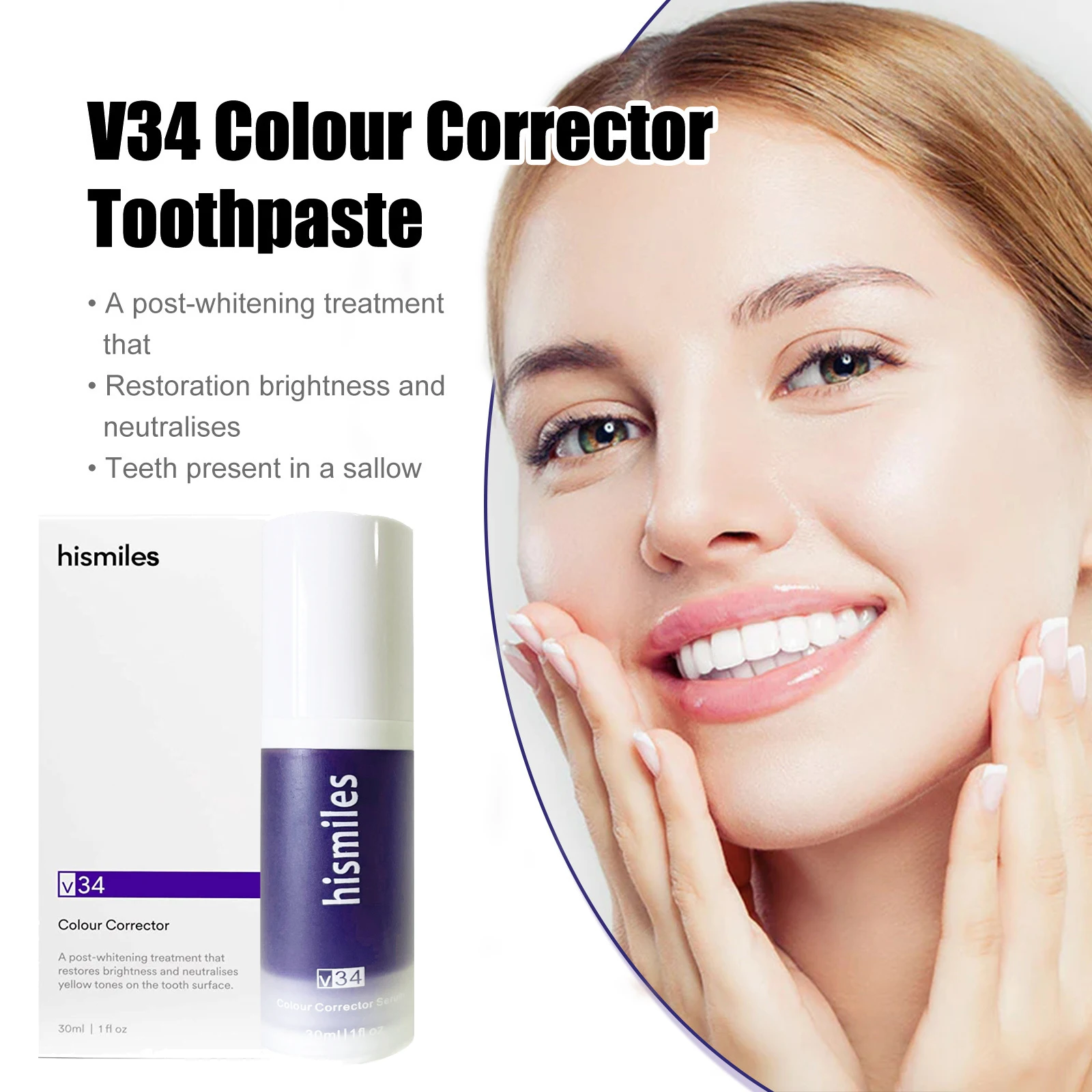 V34 Teeth Whitening Mousse Toothpaste Remove Stains Dental Plaque Deep Cleaning Improve Yellow Teeth Fresh Breath Products Care