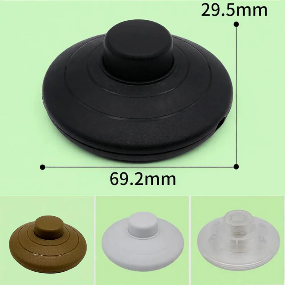 

1PC 2A 250V 317 Floor Lamp Foot Switch On Off Halfway Round Foot Reset Button Online Switch High Quality Accessories