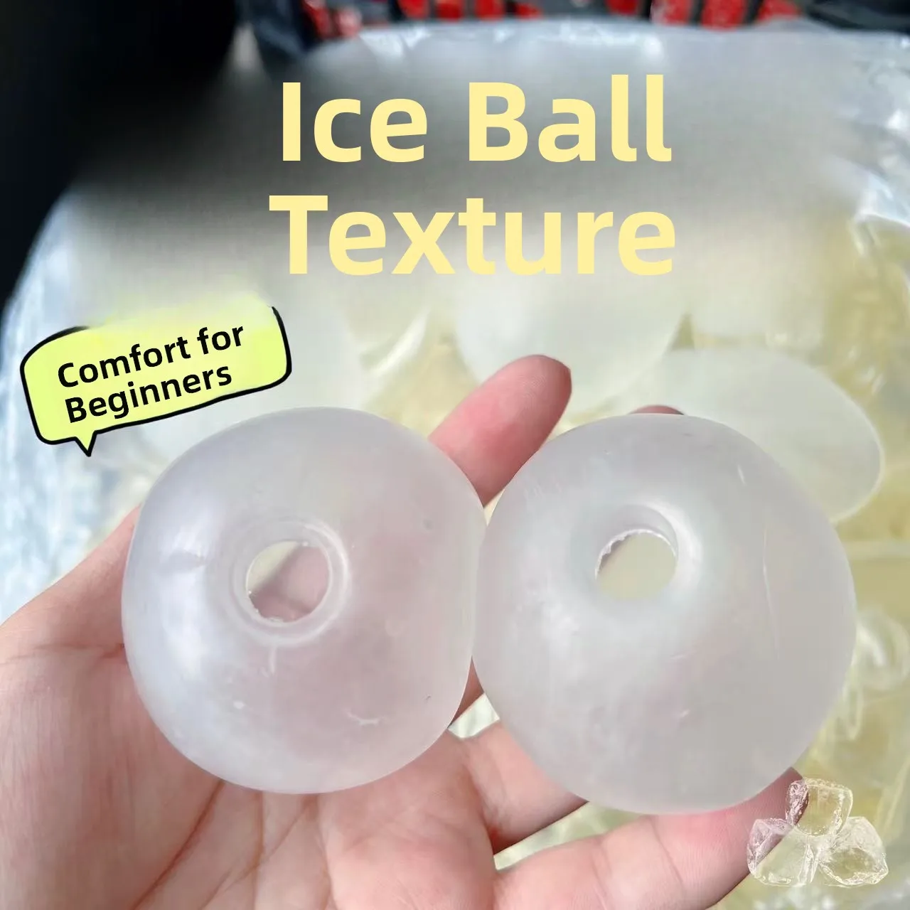 DIY Handmade Ball Skin TPR Ultra-Thin Transparent Ice Milk Skin Squeezing Stress Relief Toy Creative Prank Toys for Adults