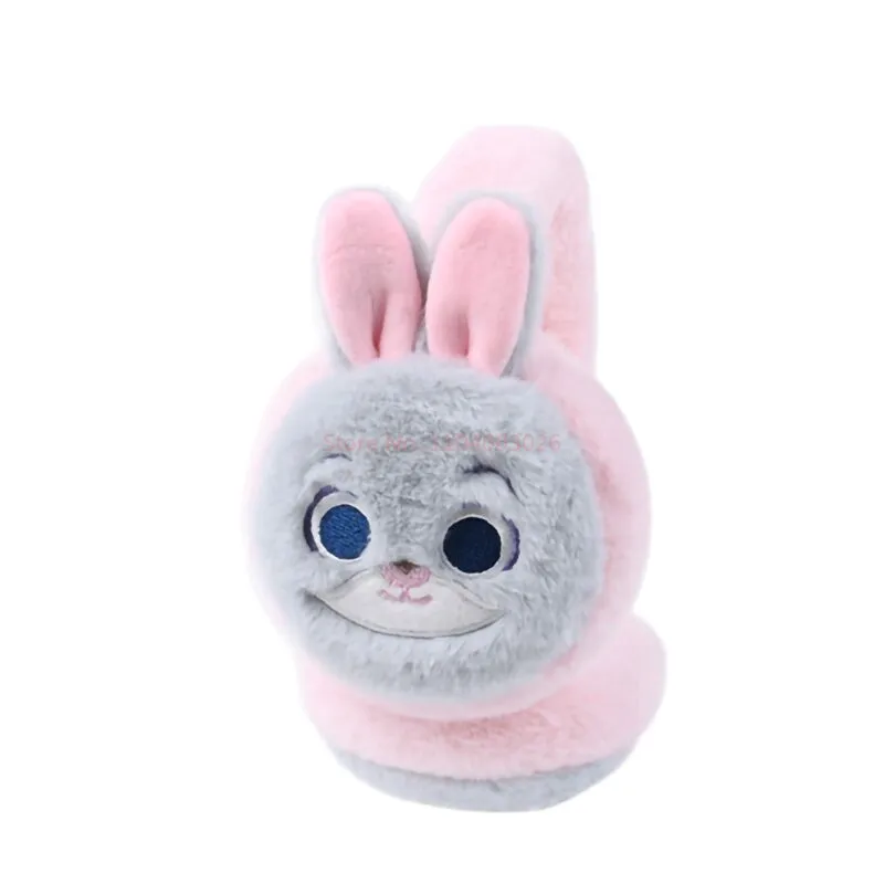 Zootopia Judy Hopps Nick orejeras de felpa de dibujos animados cálidas para niños y adultos accesorio de moda de invierno Judy adecuado para exteriores