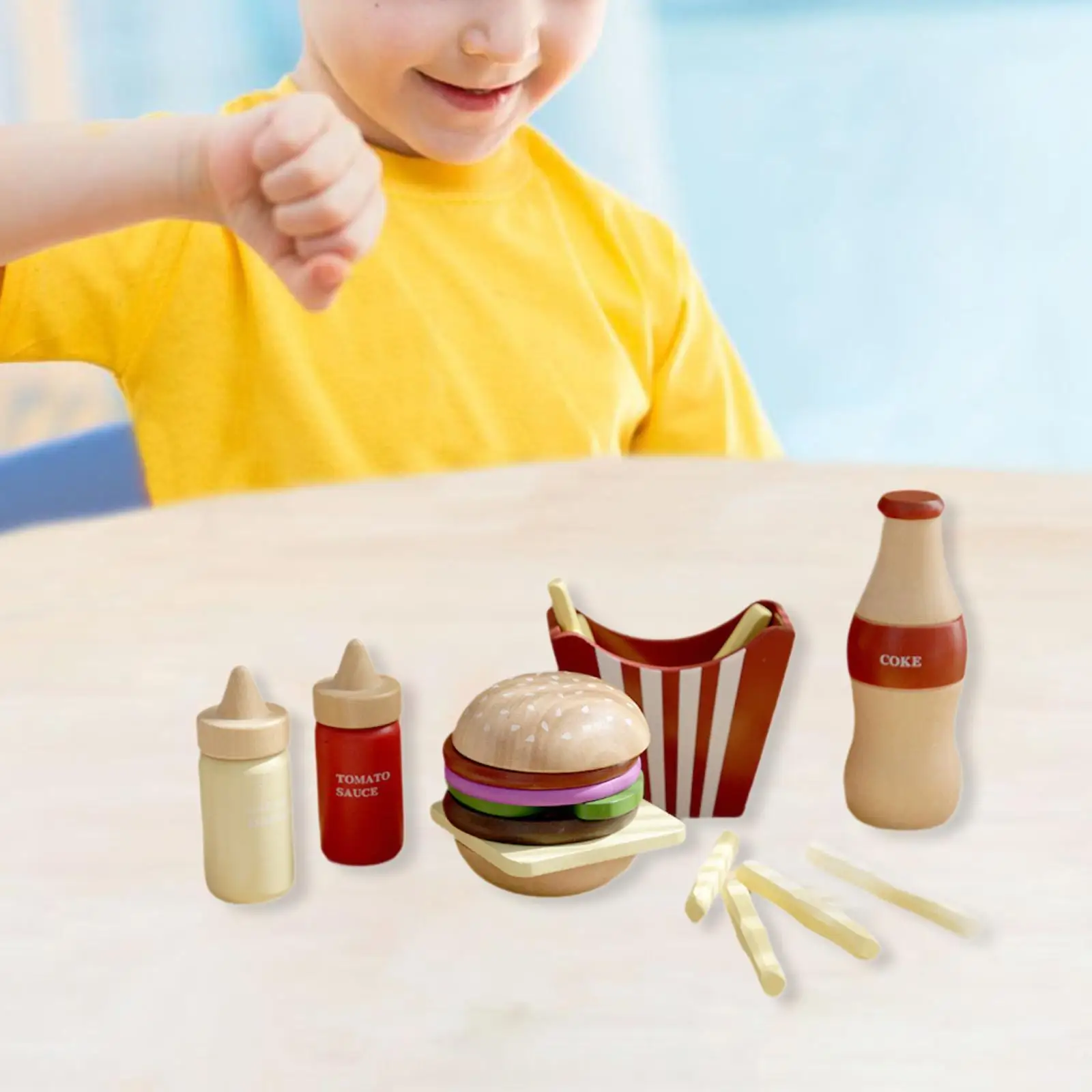 Juego de simulación de alimentos, juguete educativo, comida de simulación, regalo realista preescolar