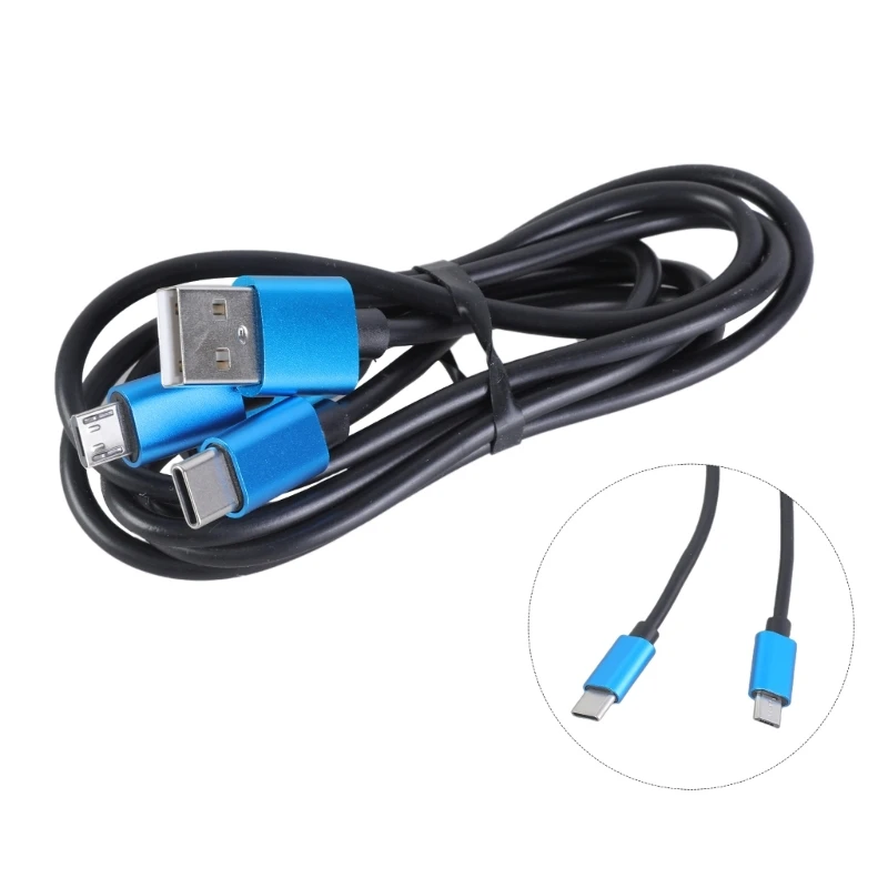 Cable de carga USB-C y MicroUSB macho para móvil compatible - imagen 4