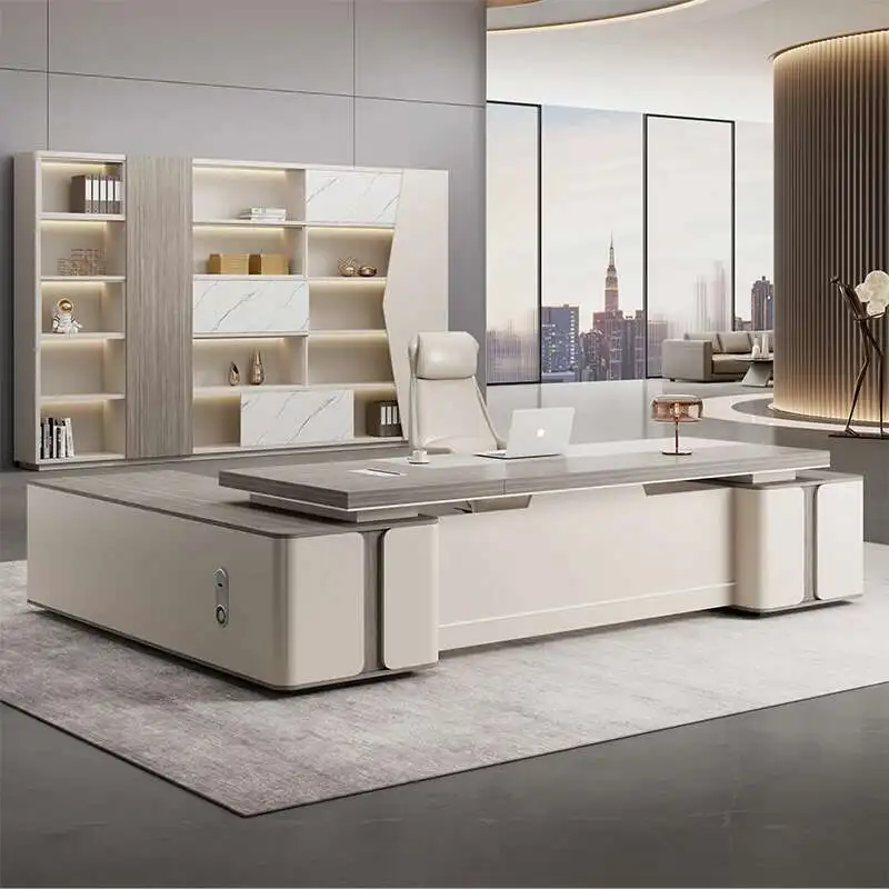 

Design High Quality Boss Desk Simple Modern Customized Unusual Accessories Desks Drawers Filing Cabinets Bureau Office Furniture