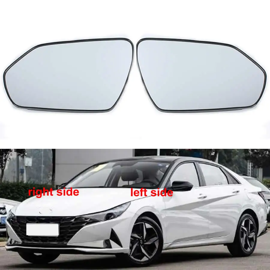 Car Mirrors For Hyundai Elantra 2020-2022 Car Accessories Exterior Side Mirrors Reflective Glass Lens Rearview Mirror Lenses