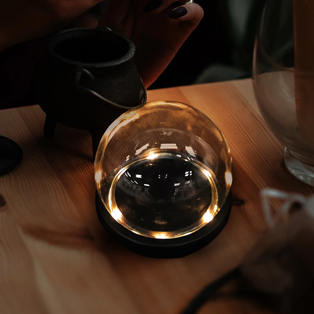 

1pc Clear Glass Dome With Wooden Base For Displaying Eternal Flowers Collectibles Figurines Clear Display Dome Cover Glass Ball