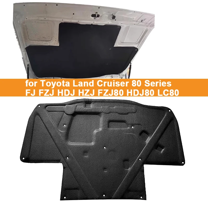 Car Front Engine Hood Sound Heat Insulation Cotton Pad for Toyota Land Cruiser 80 Series FJ FZJ HDJ HZJ FZJ80 HDJ80 LC80