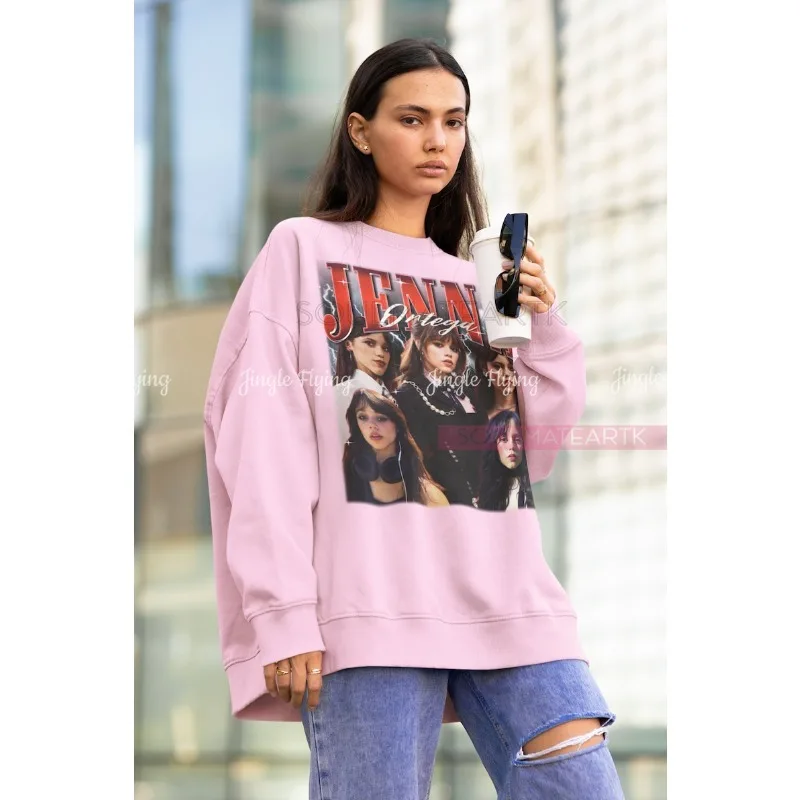 تي شيرت ريترو قميص خمر التي شيرت جينا أورتيجا سترة 90s المحملة #3