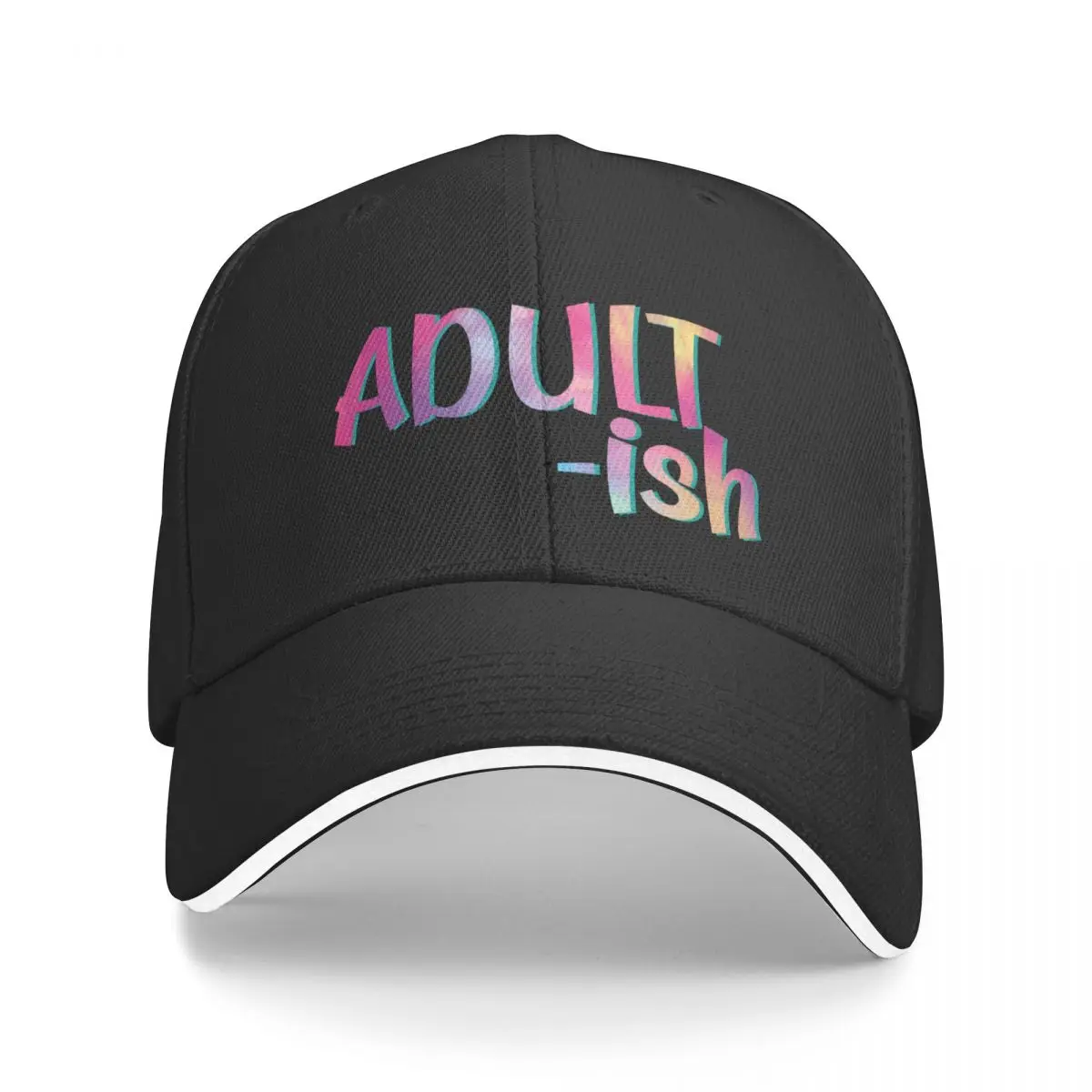 

Adult-ish adulting adultish funny sarcastic adulthood joke holographic kawaii pastel acqua color Baseball Cap