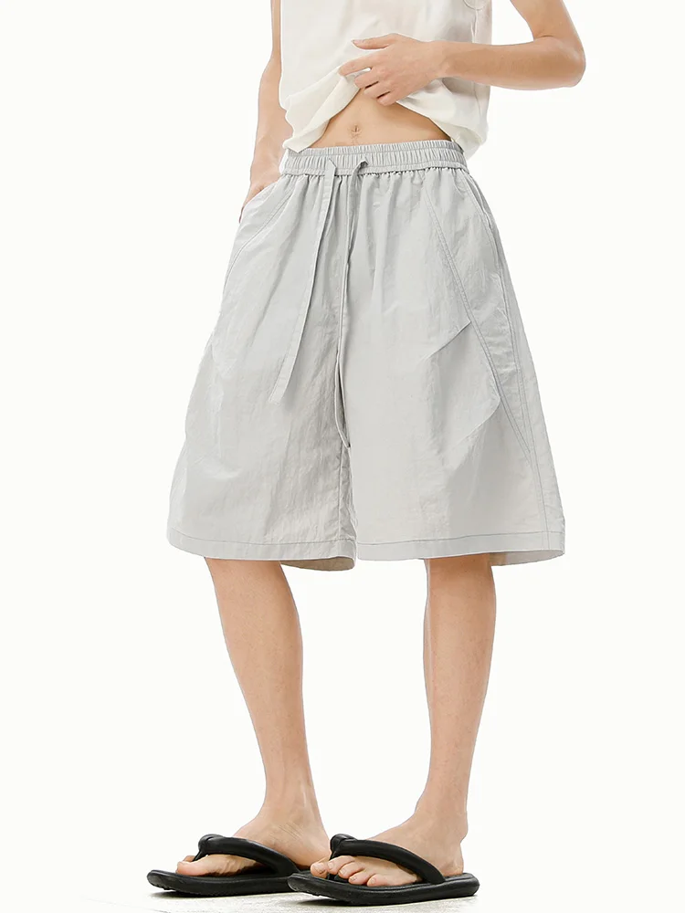 

Tongxianen мужские спортивные брюки Qui Dry летние тонкие американские модные свободные прямые брюки пять четвертей