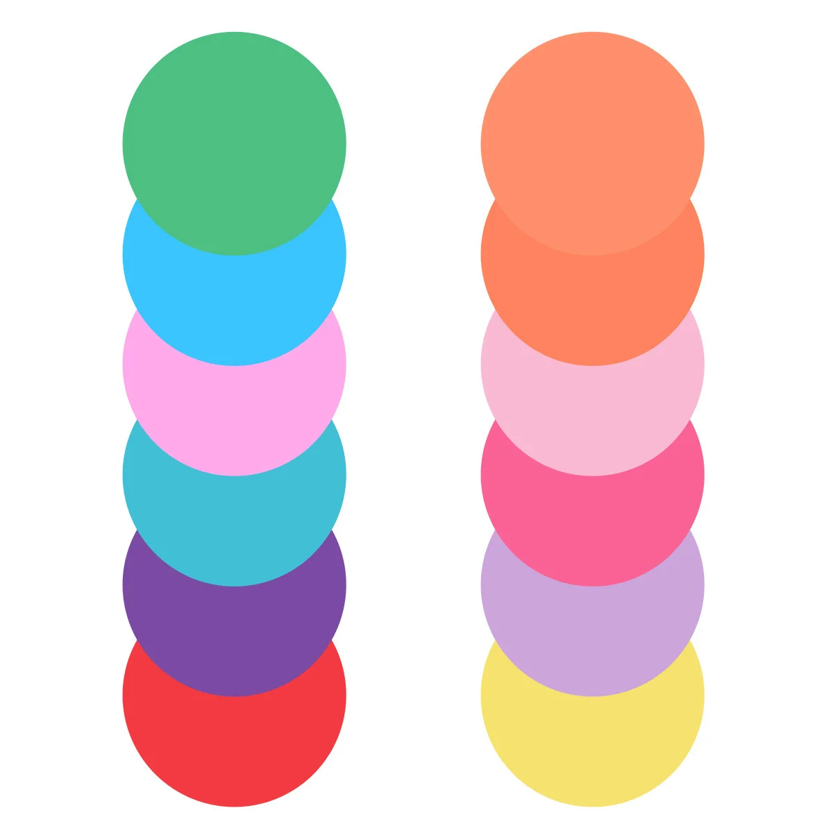 

12 pcs 30Cm Diameter Dry Erase Marker Paper Sticker Self-Adhesive Round Message Board Memo Sticker For Home Office Cafe Use