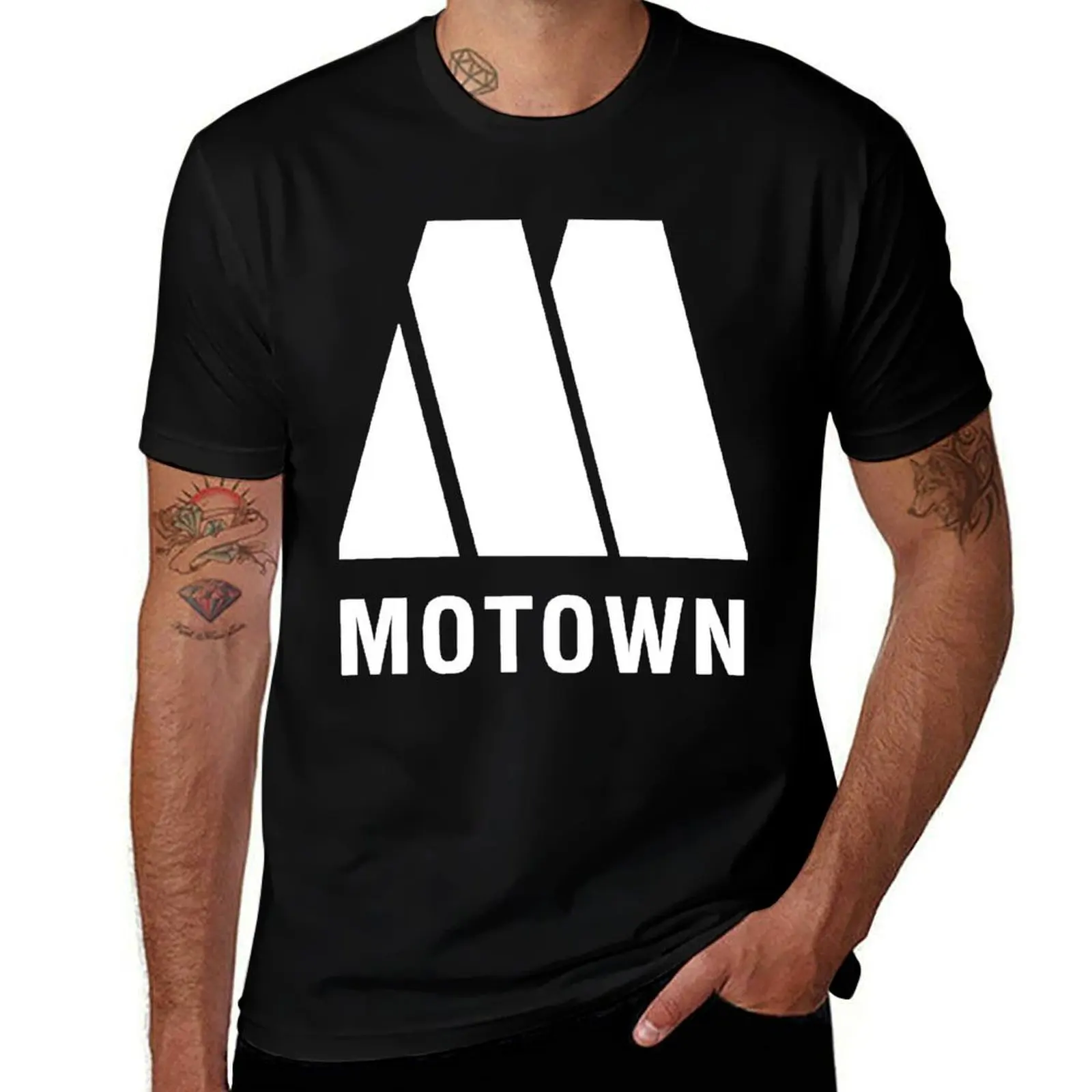 Motown Records is an American record label owned by the Universal Music Group T-Shirt Simple Solid Color Crew Neck Tee T-Shirt