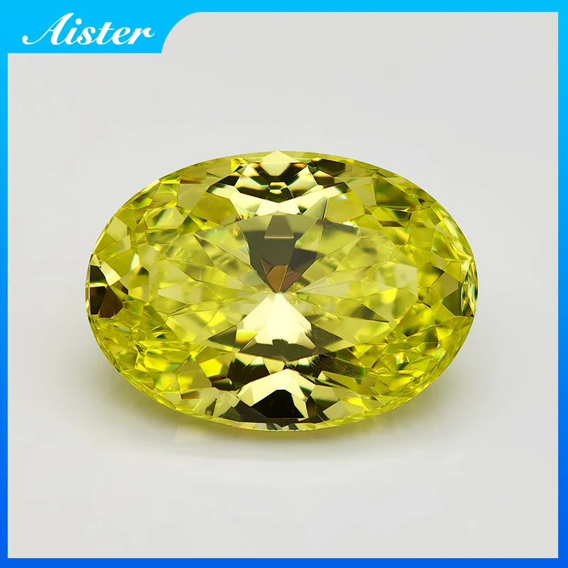 New Apple Green Oval 100 Faceted Cut Cubic Zirconia Lab Zircon CZ 4K Cutting 5A+ Quality for Jewelry Making