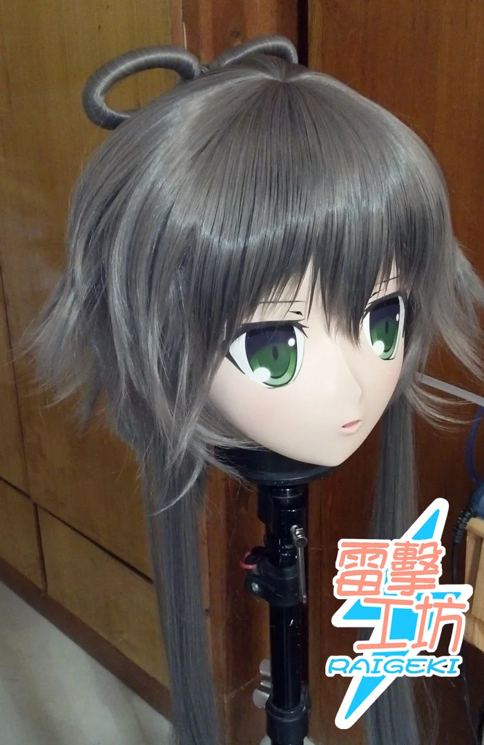 (LJ-040) Customize Character Female/Girl Resin Kig Full Head With Lock Anime Cosplay Japanese Anime Kigurumi Mask