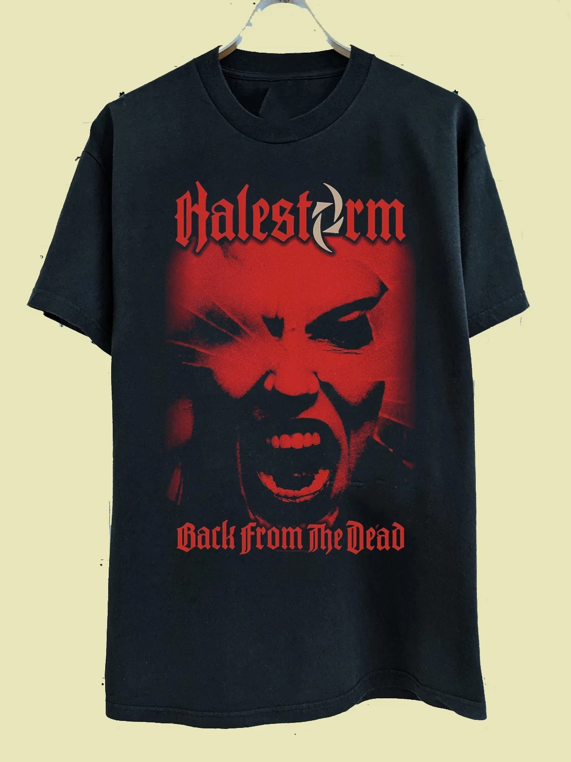 Halestorm Band Back From The Dead Flag T-Shirt, vollständiges Herren-T-Shirt, übergroßes T-Shirt