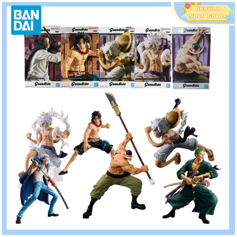

Genuine Bandai ONE PIECE Grandista LUFFY GEAR5 ACE SHANKS Edward Newgate Anime Action Figures Model Figure Toys Gift for Kids
