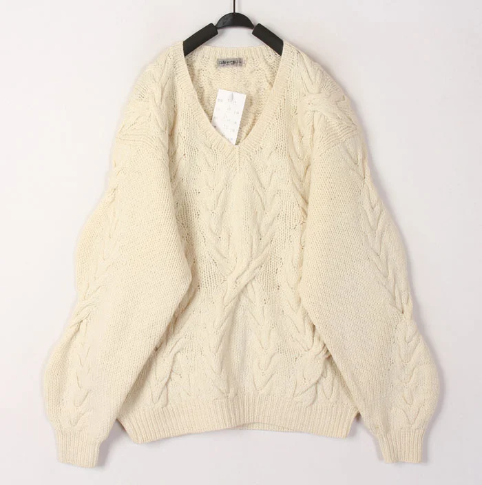 

Винтажный осенне-зимний белый 3D-вязаный кардиган из шерстяной пряжи, свободный крой, утолщенный, женский, эксклюзивно онлайн