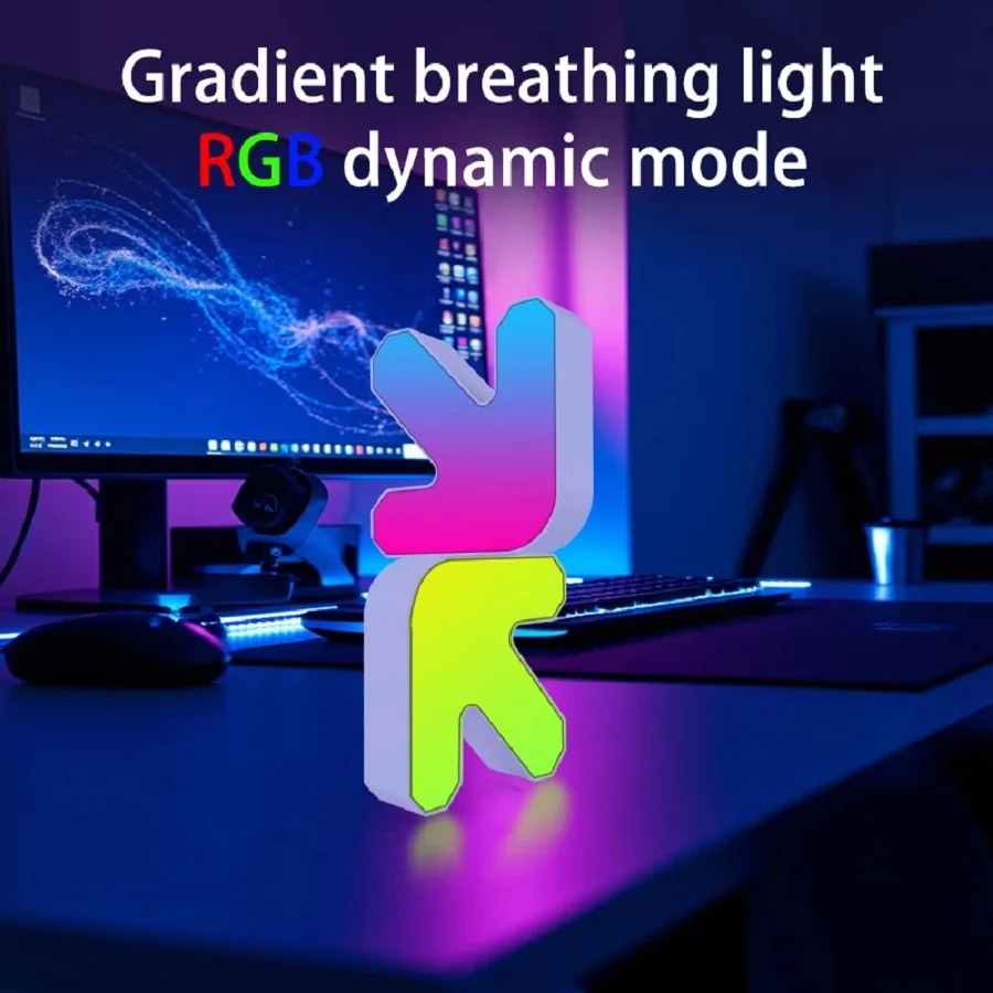 LED Night Light RGB Arrow Shape Creatives Ambient Lamp APP Control Music Sync Game Party Room Decoration