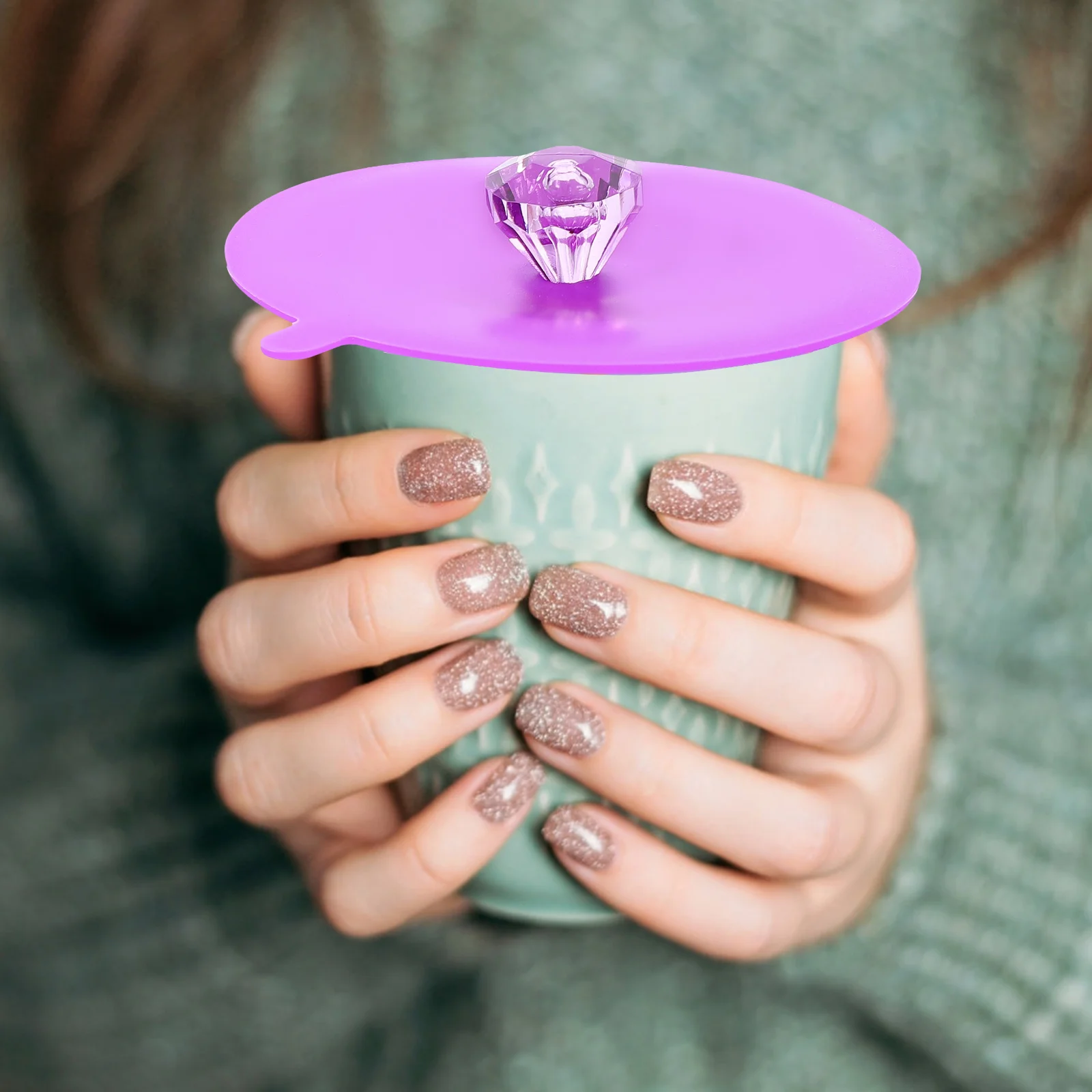 

6 Pcs Cup Lids 11cm Colored Dust Proof Covers Silicone Mug Lid Universal Drink Mug Coffee Milk Anti Fly