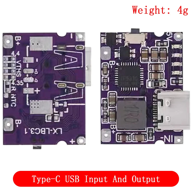 Type-C /Micro USB 5V 1A 2A 3.1A Boost Converter Step-Up Power Module Mobile Power Bank Accessories With Protection LED Indicator