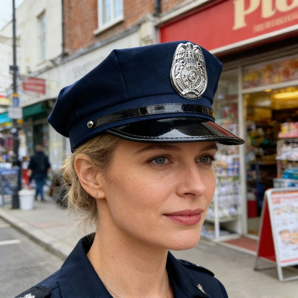 2pcs High-Quality Police Style Dressing Hats, Available in Navy Blue and Black, for Summer Events and Holiday Celebrations