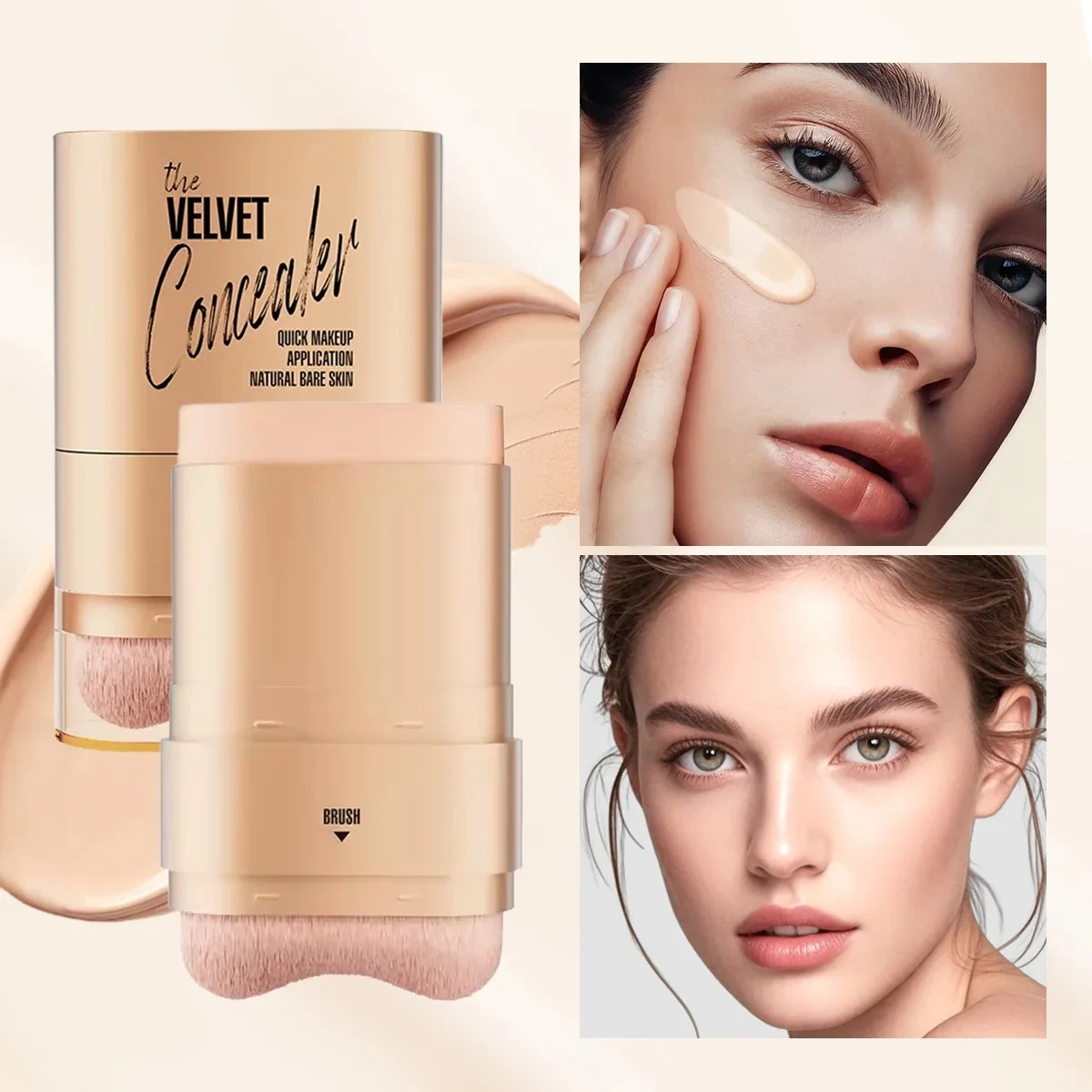 天然ハーブコンシーラークリーム、そばかす、クマを完全カバー、防水フェイスメイクベース、長持ちするシミコンシーラー