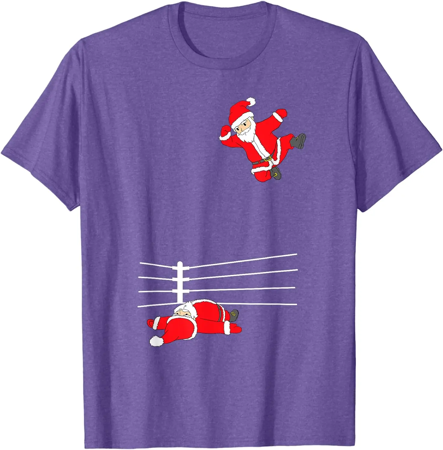 Funny Christmas Santa Wrestling Xmas T-Shirt
