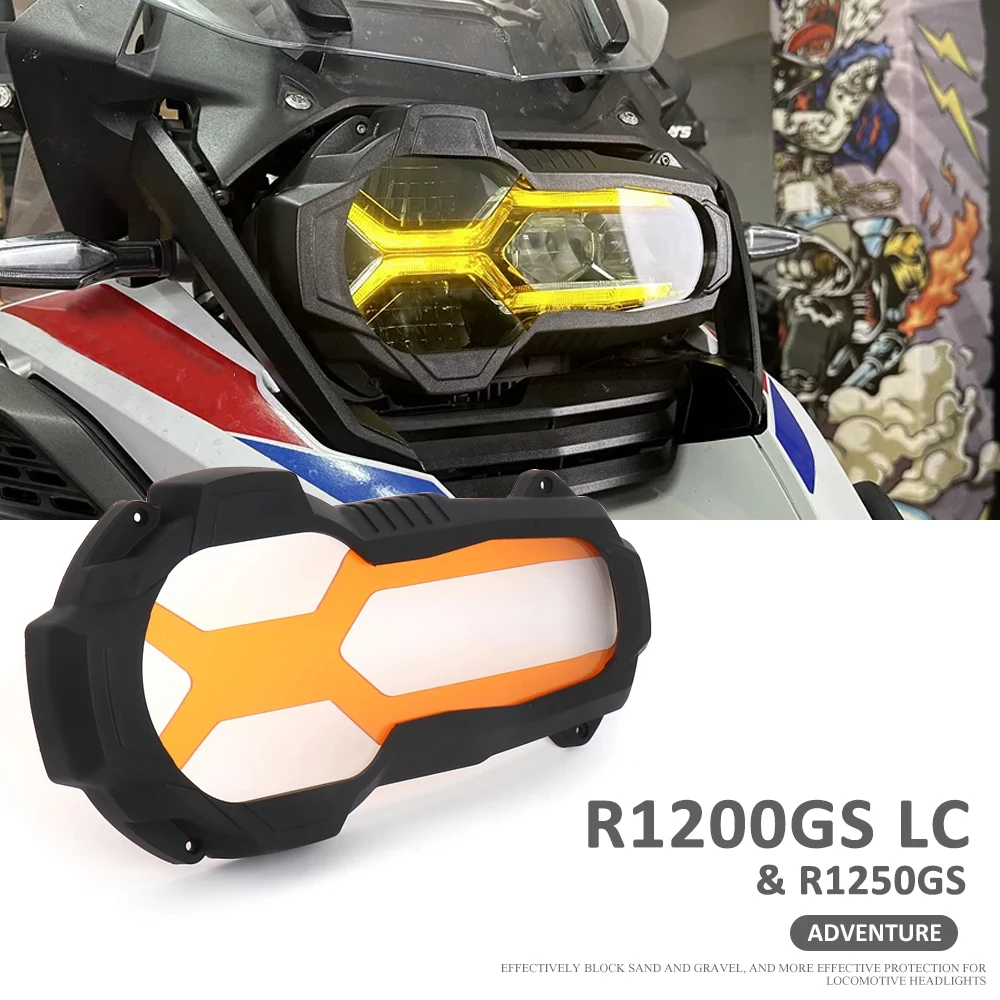 

Motorcycle Headlight Protector Guard Orange Fluorescent Covers For BMW R1200GS LC Adventuer R1250GS R 1200GS 1250GS ADVENTUER