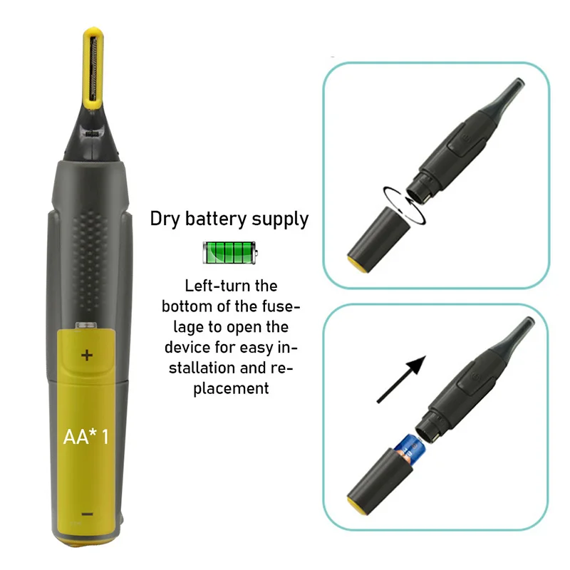 الكهربائية أداة قص الحواجب الحلاقة رقيقة جدا الدقة المتقلب الكهربائية المحمولة الأذن المتقلب للرجال الأنف ماكينة حلاقة للشعر مقاوم للماء