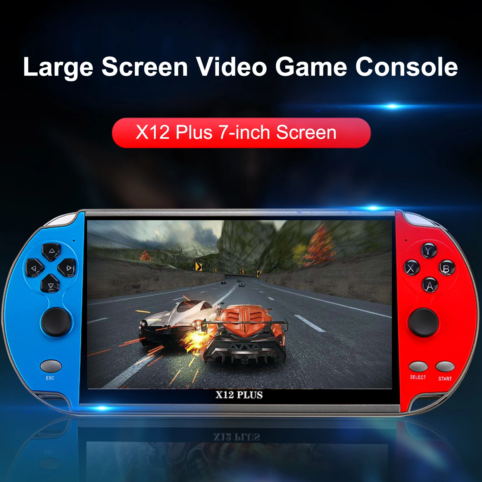 

X12 Plus 7inch 16GB Game Console Games X7/ X7 Plus Handheld Game Player Retro Video Console Built in 10000 Games Support TF Card