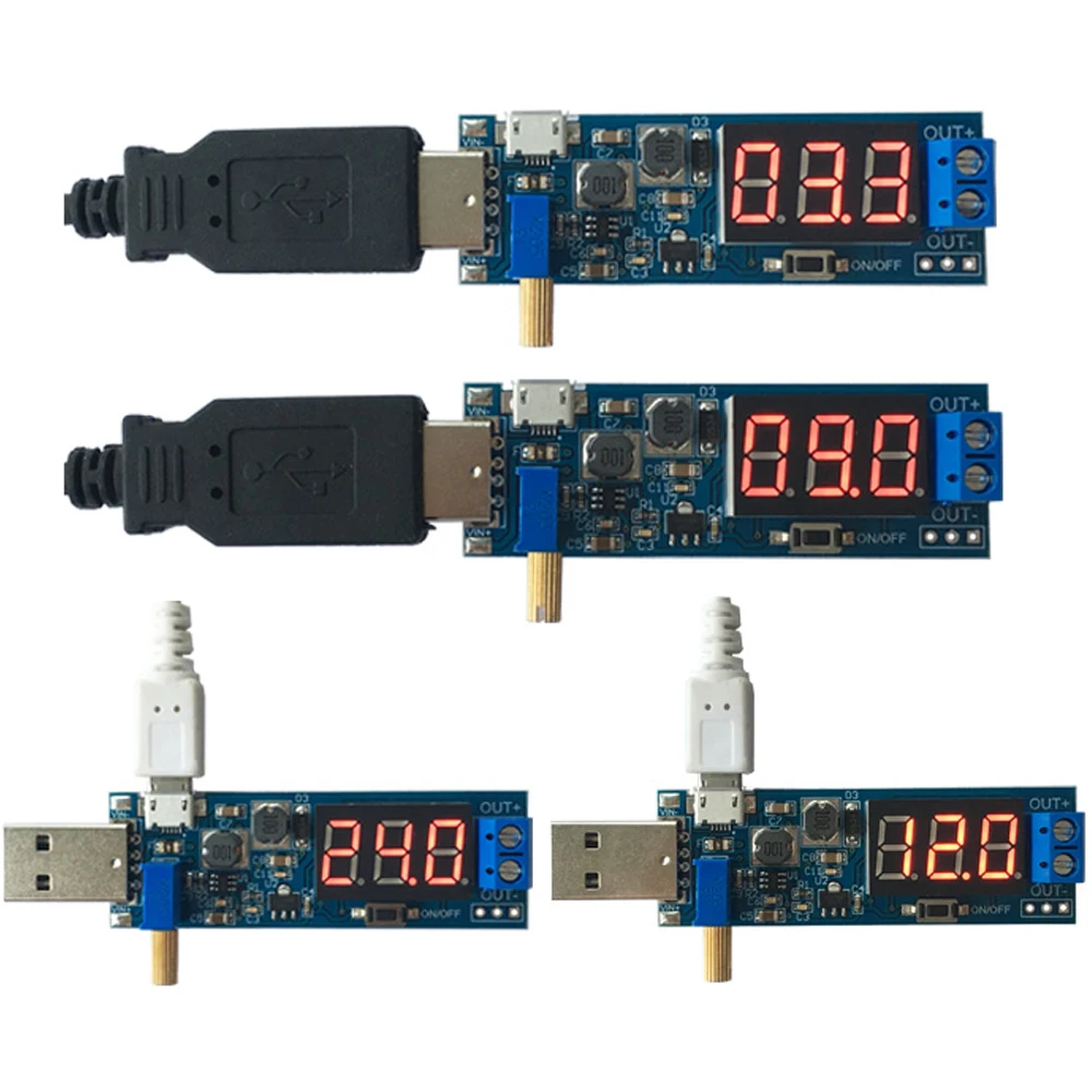 DC DC Boost Buck Converter USB Step UP/Down Power Supply Module DC-DC 3.5V-12V Input to 1.2V-24V Output Adjustable Power Board