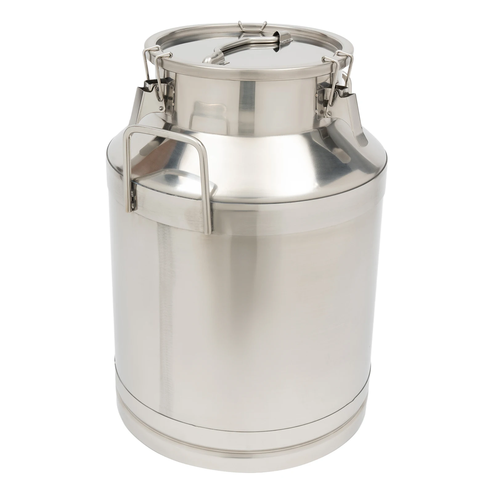 Stainless Steel Can 50L Milk Bucket Mil Can Tote Jug 13.25Gallon Barrel Canister Strong Closure for Storing Wet Food (Oil, Ghee)