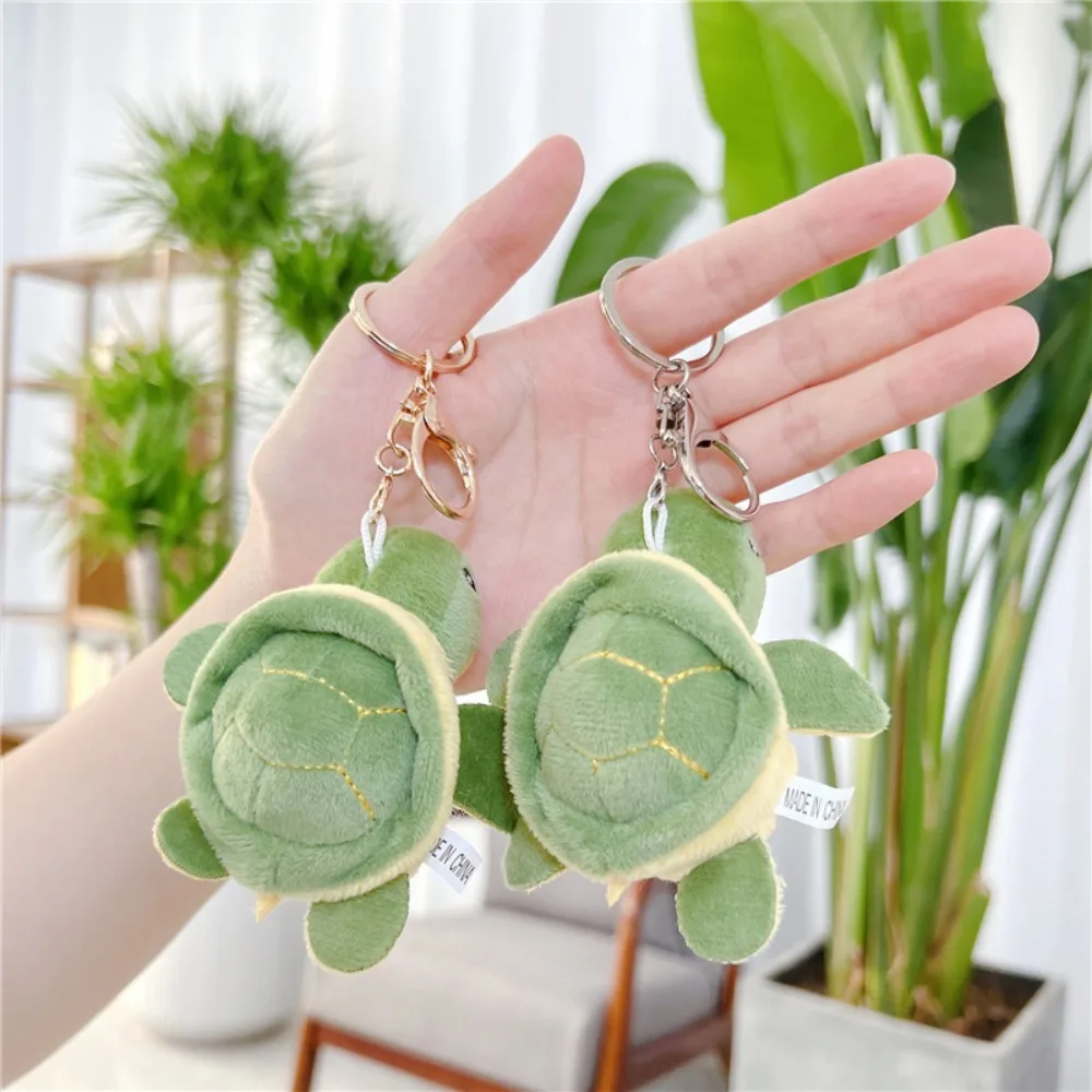 Jouet en peluche tortue de mer pour enfants, petit pendentif de sac de dessin animé mignon, mini tortue d'anime, porte-clés beurre, accessoires pour enfants, 10cm