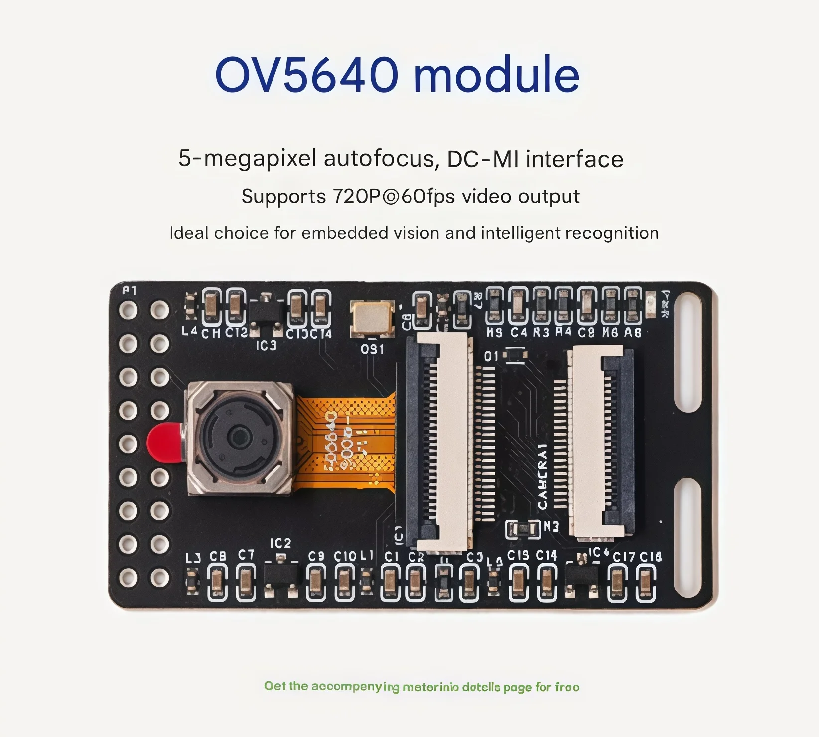 DRG OV5640 Camera Module, Image Acquisition Module, 5MP, Autofocus, STM32, Brand New Original