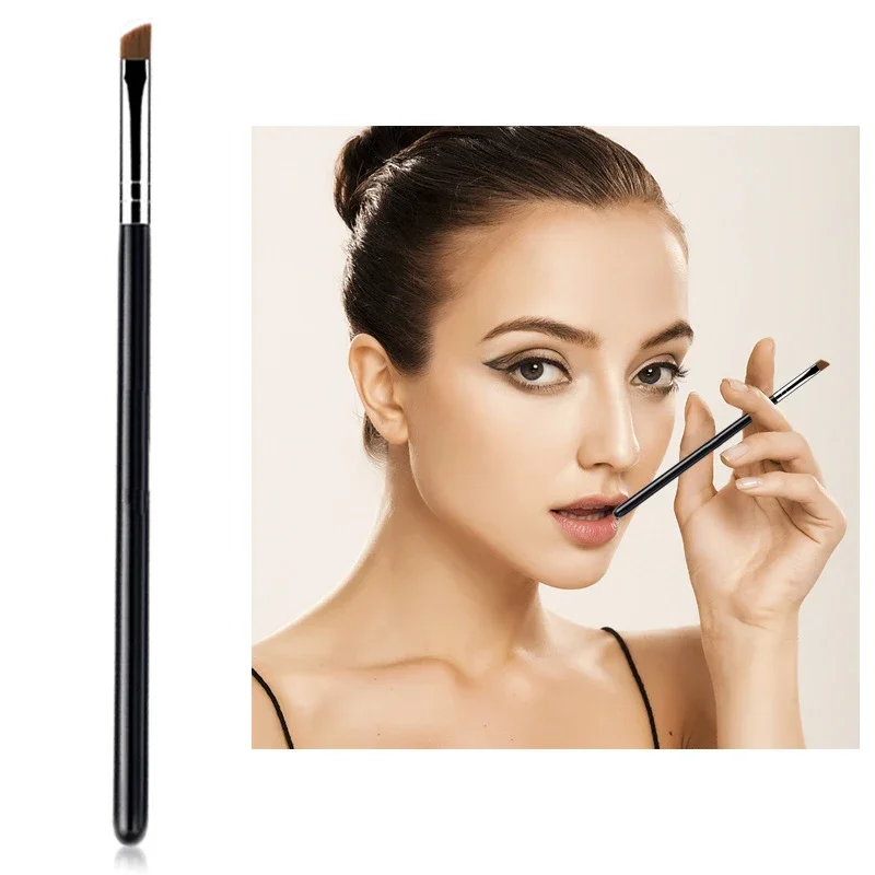 Pinceau eyeliner doux, 1 pièce, accessoire de maquillage, cosmétique, pour sourcils, crème, poudre, applicateur, fibre, cheveux, yeux