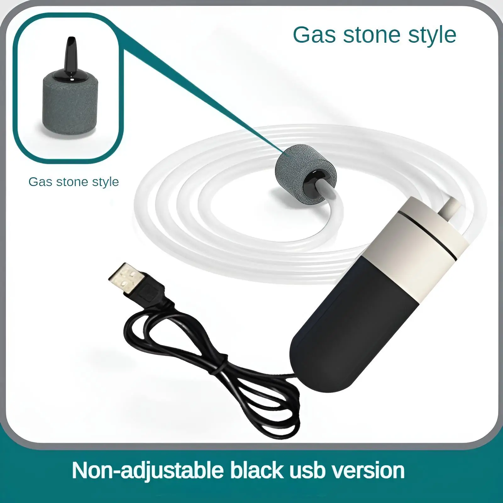 USB Adjustable Silent Air Pump for Aquarium Fish Tank Oxygen Saving Energy Portable