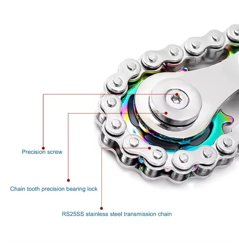 Bike Chain Gear Fidget Spinner Antistress Flywheel Anxiety EDC Toy Sprocket Kids Adult Autism Stress Relief Fingertip Gyroscope