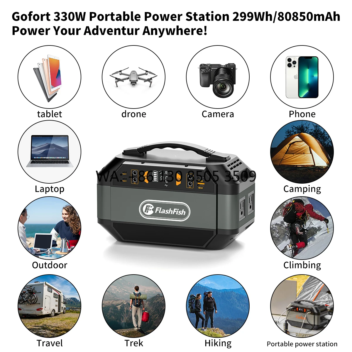 

Fast Charging AC DC Lithium Ion Batteries Electric Charging Charger Portable UPS Solar Generator Power Station For Laptop