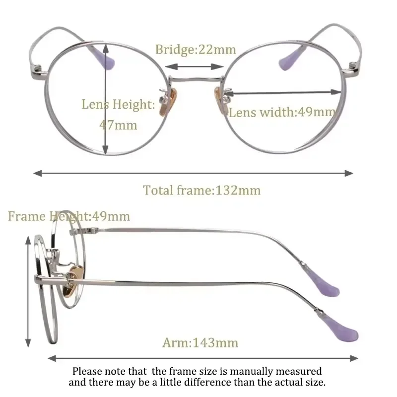 SHINU Retro Metal Progressive Multifocal Reading Glasses Women Round Nose Pads Eyeglasses Magnifying Protective Glasses 2025
